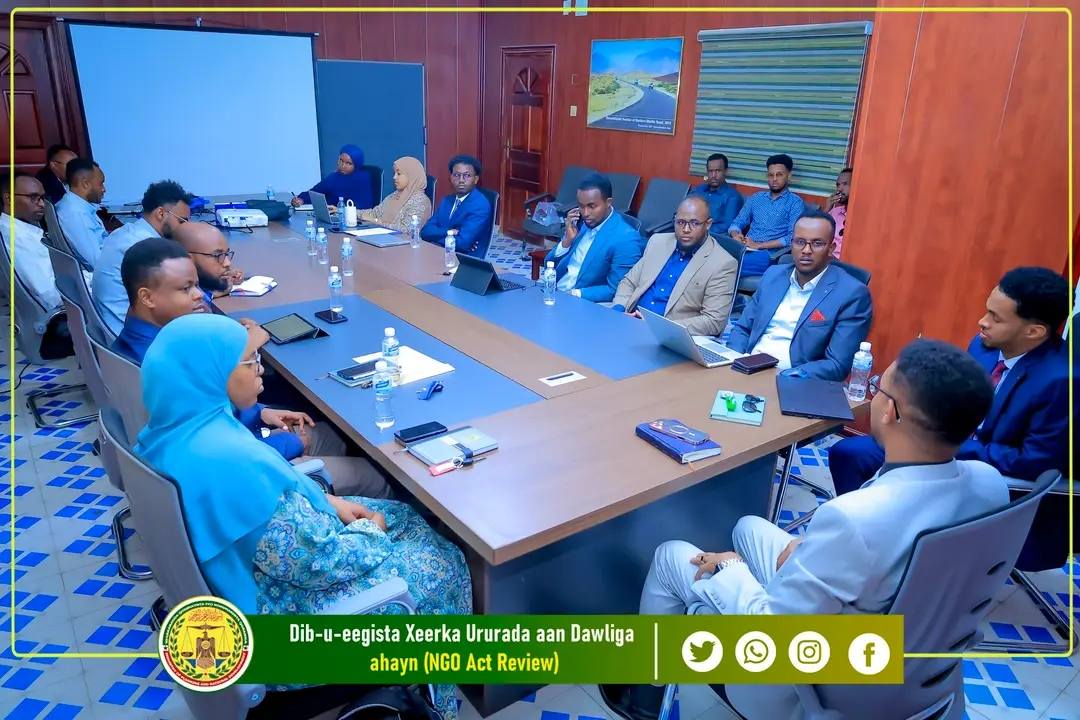 Director General, Ahmed Saleban joined a consultative meeting organized by the Ministry of Planning and National Development on the review of the NGO Act.